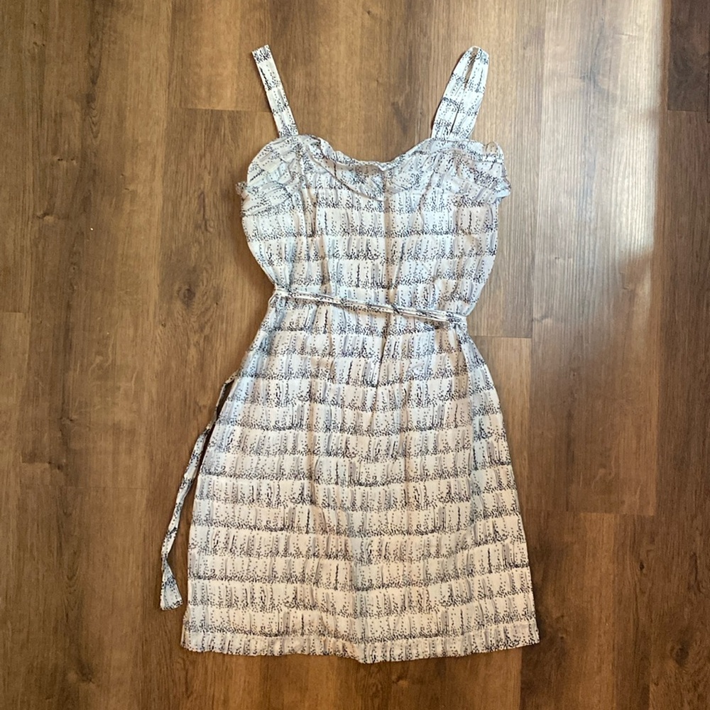 LOFT Black & White Sleeveless Dress - Size 6